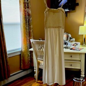 NEW!! Tan sz XL smocked top coverup/dress